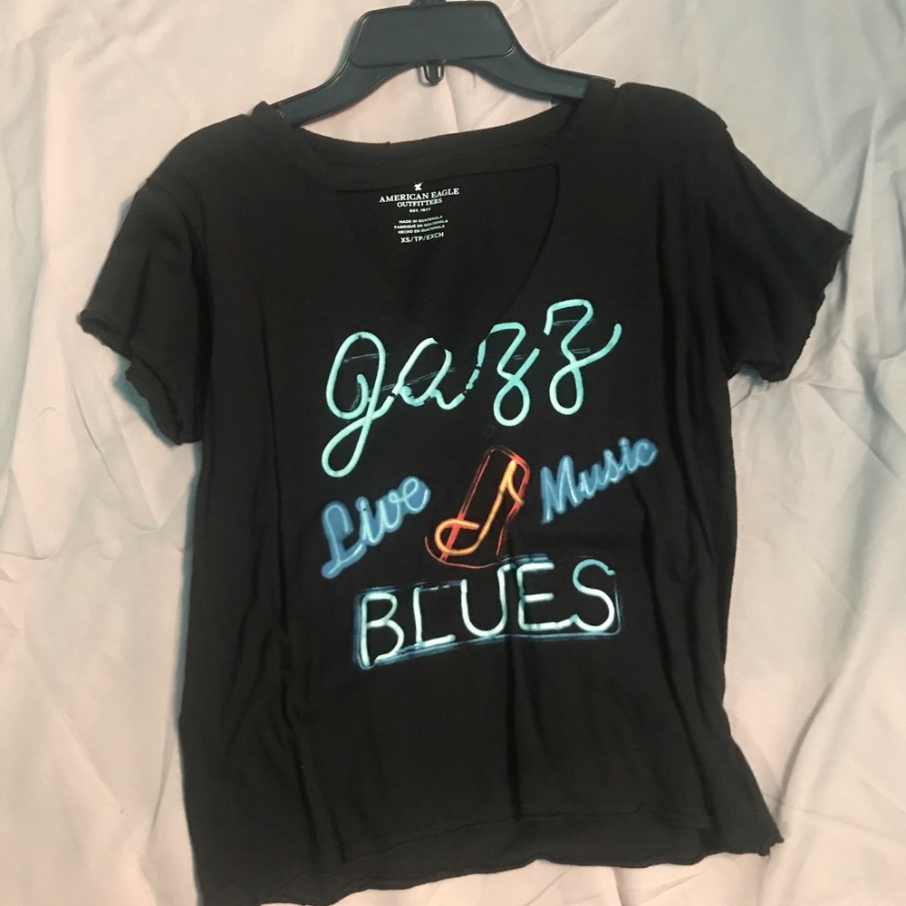 Black graphic shirt